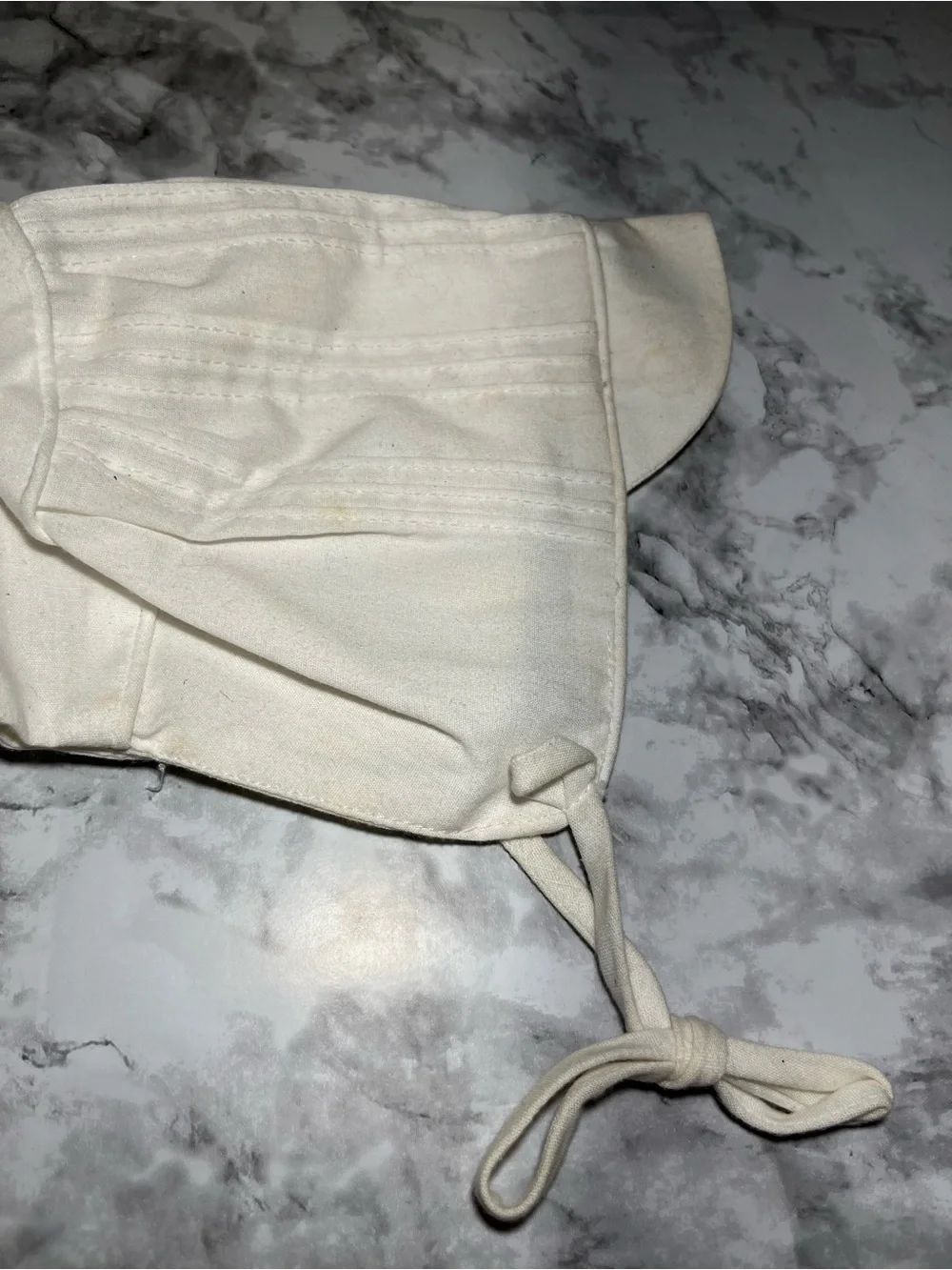 1960s New Cream Kids Bonnet Set - Classic Cotton Baby Bonnets
